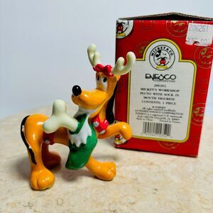 Vintage Disney Pluto Enesco Figurine‎ Mickey's Workshop Mickey & Co VTG